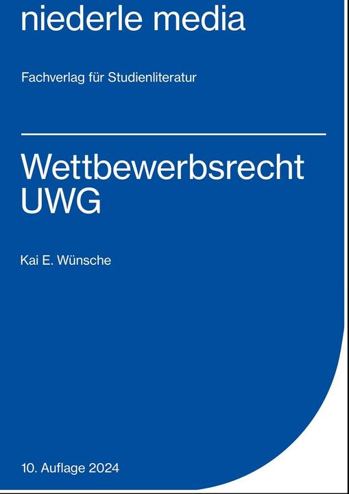 Produktbild Wettbewerbsrecht - UWG (Deutsch, Kai E. Wünsche, 2024)