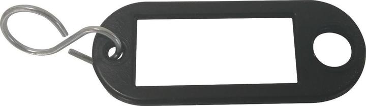 Produktbild Reiher Schlüsselanhänger (Schlüsselschild) beschriftbar, gelocht Kunststoff schwarz
