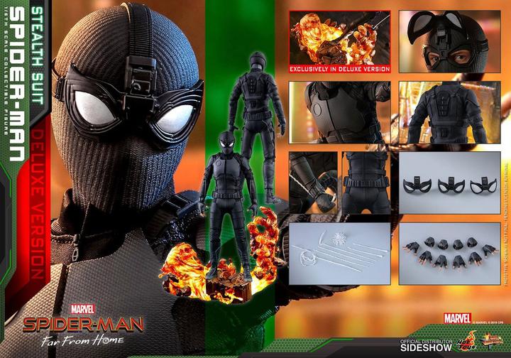 Actual product image Hot Toys Far from Home "Stealth Suit Spider-Man" 1/6 Scale Figure Deluxe Version