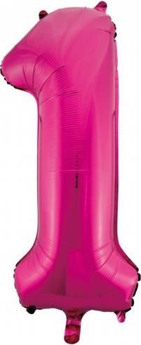 Image du produit Espa Ballon transparent chiffre "1" / fuchsia (1 x)