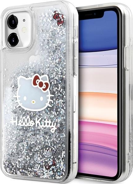 Immagine prodotto Hello Kitty HKHCN61LIKHET iPhone 11 / Xr 6.1" srebrny/argento hardcase Liquid Glitter Charms Kitty He (Apple iPhone 11, Apple iPhone XR)