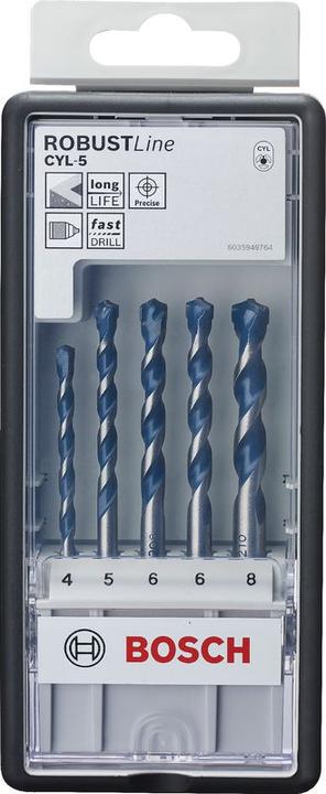 Actual product image Bosch Professional Zubehör Tungsten carbide Concrete twist drill- (4, 5, 6, 8, 10 mm)
