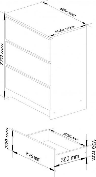 Immagine prodotto Akord Furniture Factory OP0LK-6DAB002 (60 x 40 x 77 cm)