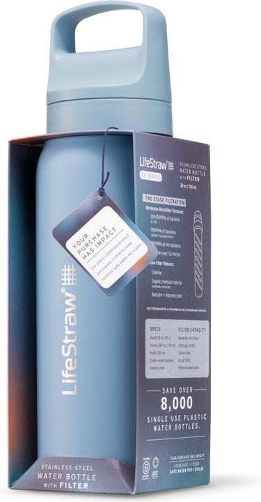 Actual product image LifeStraw Go Steel 650ml (icelandic blue) (0.71 l)