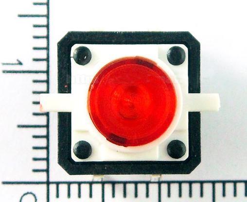 Play-Zone Interruttore a circuito 12 x 12 X 7 mm con LED rosso