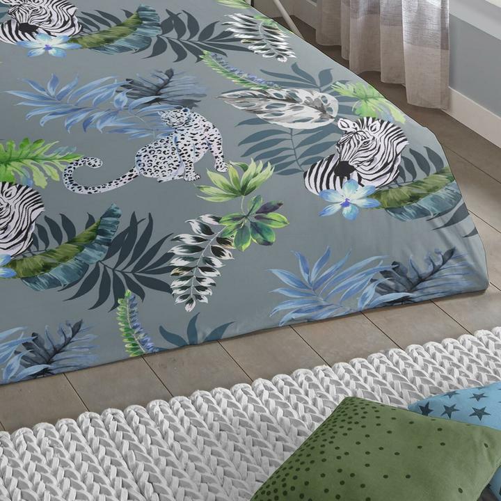 Image du produit Traumschlaf Léopard et zèbre (Set de linge de lit, 135 x 200 cm, 80 x 80 cm)