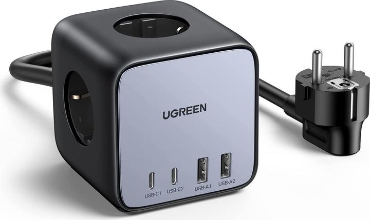 Actual product image Ugreen Cube CD268 (3 x, CEE 7/4, USB-A, USB-C, 1.80 m)