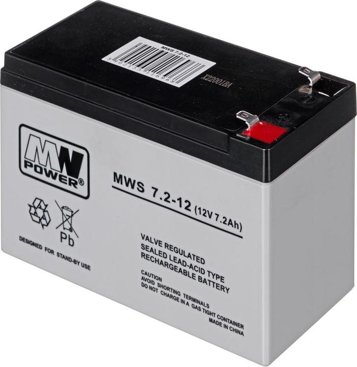 Actual product image Mw Power MWS 7.2-12 UPS battery Sealed lead acid (VRLA) 7.2 Ah
