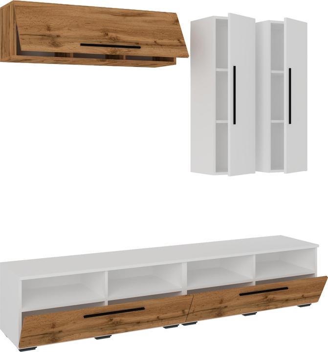 Image du produit VCM TV Lowboard Armoire de télévision Meuble de rangement Salon Meuble annexe Arila XL (190 x 40 x 200 cm)