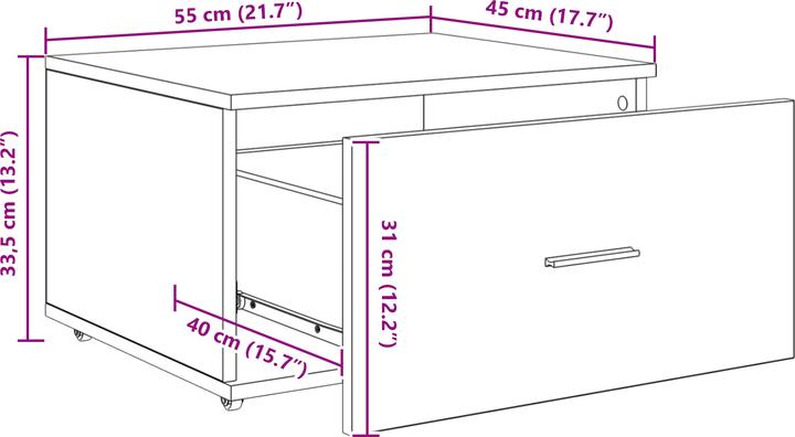 Immagine prodotto VidaXL Cassettiera cemento grigio cemento ante medie