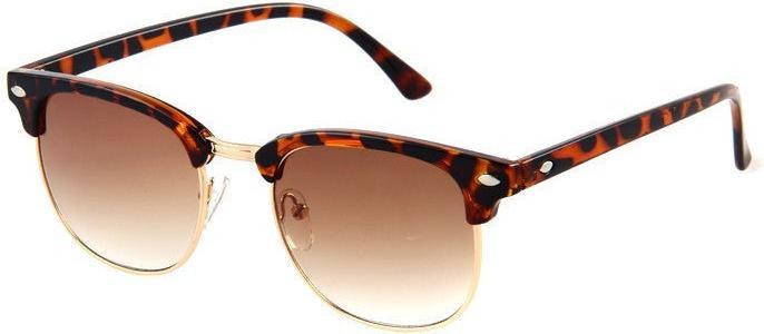 Hermex Vintage Retro 80er Sonnenbrille UV400 - Braun Leopard