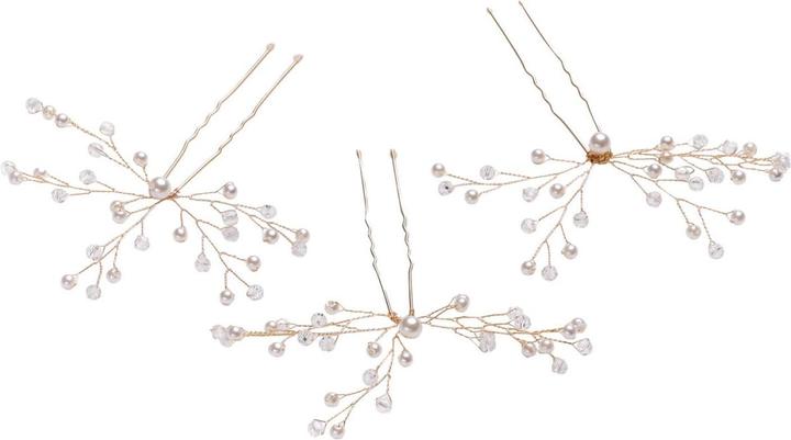 Immagine prodotto Trisa Fermaglio per capelli Celebride con piccole perle bianche e pietre lucide (3 pz.)