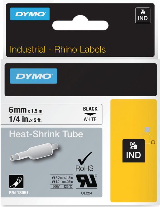Dymo Rhino 18051 Schrumpfschlauch (0.60 cm, Mehrfarbig)