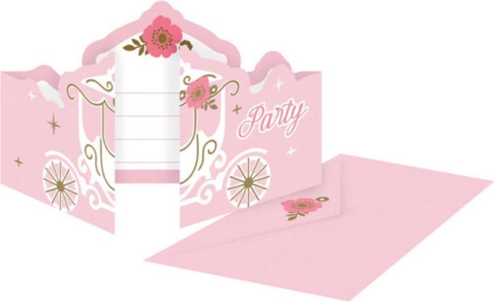 Produktbild Amscan 8 Einladungs-Sets Princess (8 Stk.)