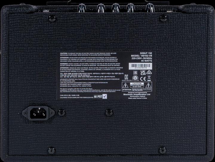 Actual product image Blackstar Debut 15E Black 15W 2x3 Vintage Stereo Combo gitaarversterker met delay en ISF (Guitar, 15 W)