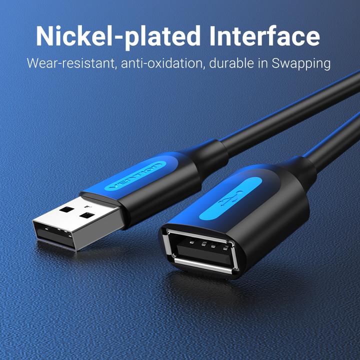 Immagine prodotto Vention Cavo di prolunga USB 2.0 maschio-femmina CBIBJ 5m Nero PVC (5 m, USB 2.0)
