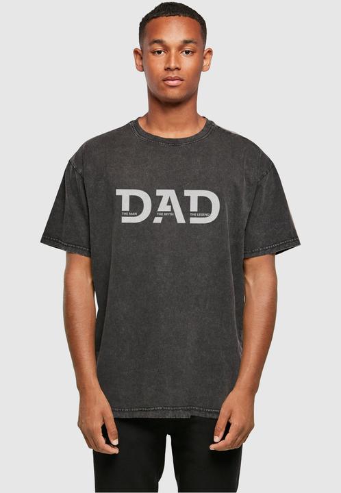Actual product image Merchcode Fathers Day - The Man, The Myth, The Legend Acid Washed Heavy Oversized Tee - 112589 (L)