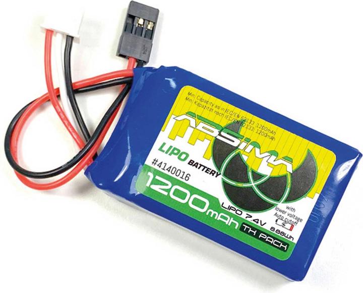 Absima TX LiPo 2S 7.4V 1200mAh SC mit LiPo Protect (JR/FUT) (7.40 V, 1200 mAh)