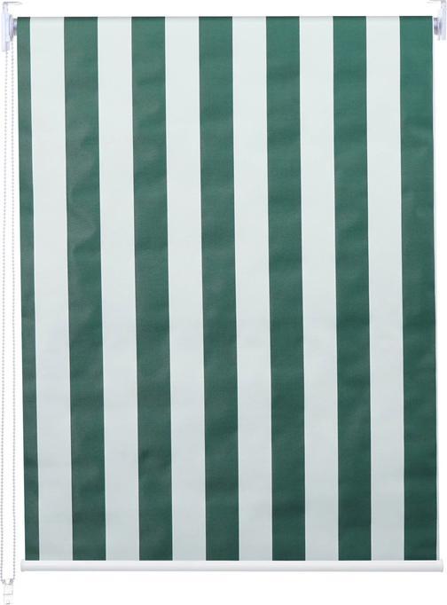 Produktbild Swisshandel24 Rollo, Fensterrollo Seitenzugrollo Jalousie, Sonnenschutz Verdunkelung blickdicht 120x160cm - grün/w (120 x 160 cm)