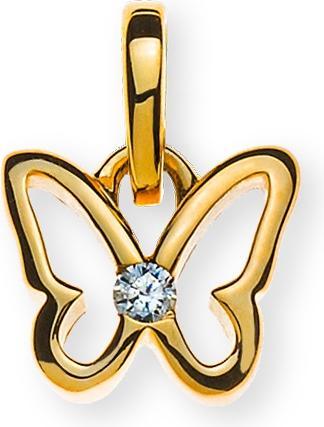 Wassner AnhÃ¤nger Schmetterling Gelbgold 9K (Mit Stein(en), Gold 375)