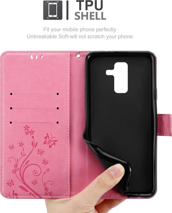 Actual product image Cadorabo Flower Book Cover (Samsung Galaxy A6+)