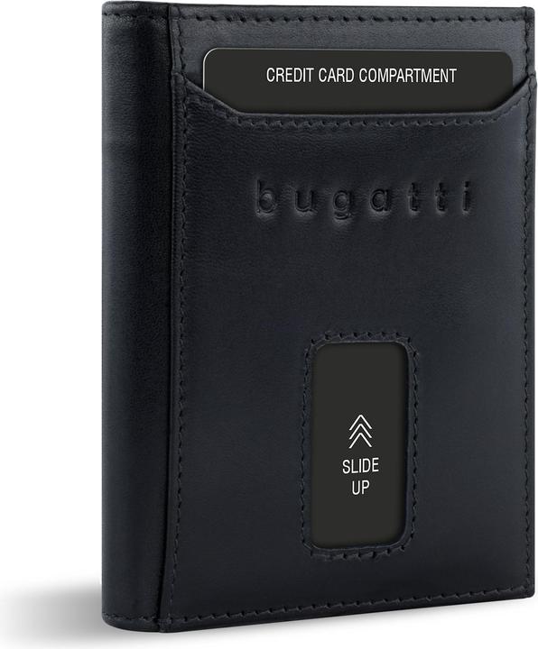 Actual product image Bugatti Secure Slim - RFID credit card holder with Viennese coin pocket Romano