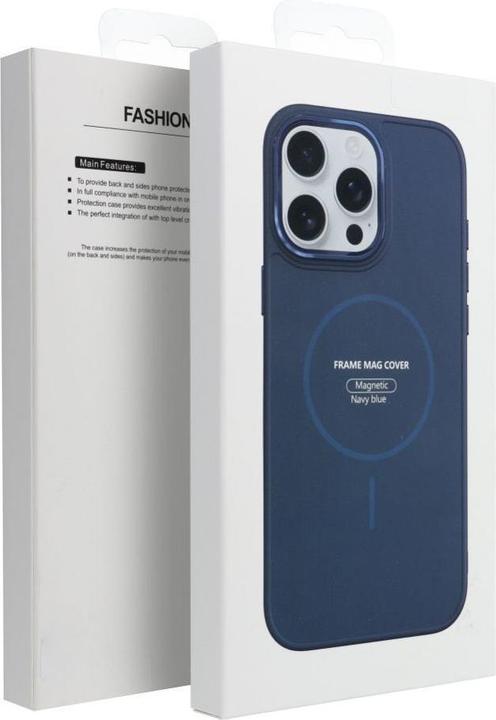 Immagine prodotto OEM Back panel cover FRAME MAG COVER Case compatible with MagSafe for IPHONE 13 navy blue (Apple iPhone 13)