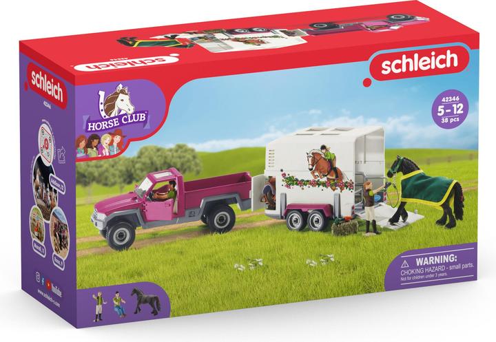 Actual product image Schleich Pick-up with horse trailer