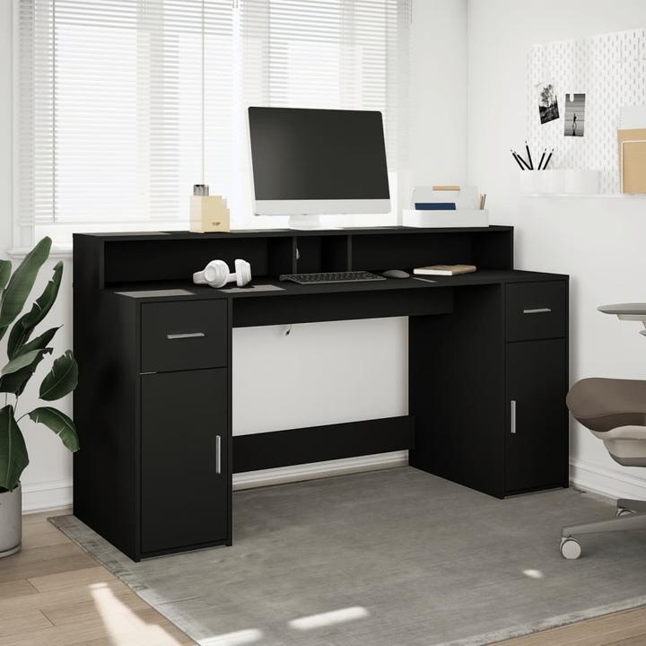 Immagine prodotto VidaXL Scrivania LED Scrivania per computer Scrivania da lavoro Scrivania per laptop Scrivania per ufficio (160 x 55 x 91 cm)