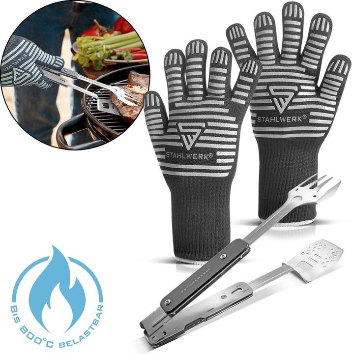 Produktbild Stahlwerk Grill-Set mit 4-in-1 BBQ Multitool-Grillbesteck