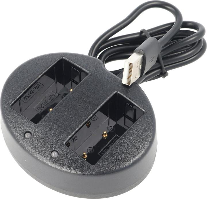 Produktbild XCell 2-Fach USB Ladegerät Fuji Akku NP-W126 (Kamera Akku Ladegerät)