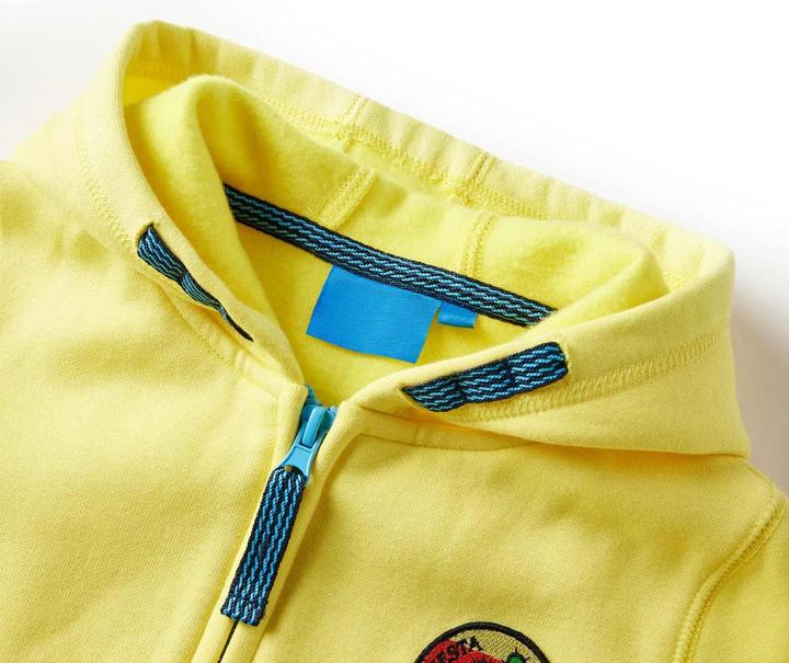 Immagine prodotto VidaXL Felpa con cappuccio per bambini con zip Giallo chiaro (104)
