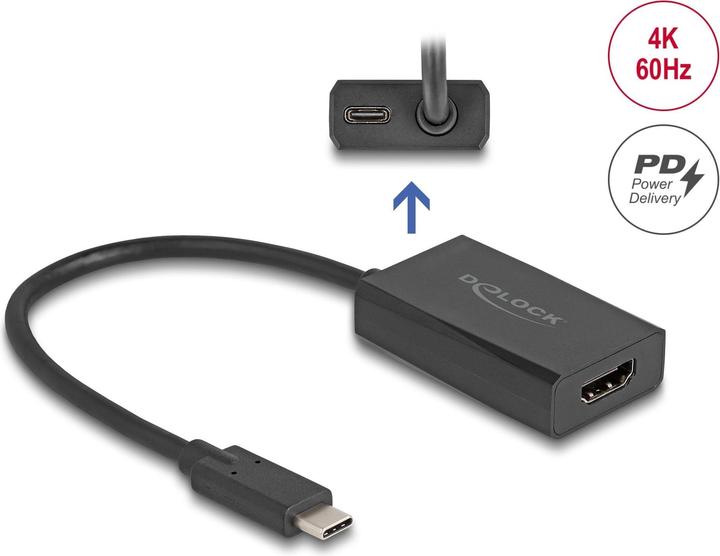Actual product image Delock HDMI Jack to USB Type-C Plug Adapter (DP Alt Mod) (HDMI, 16 cm)