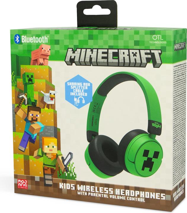 Image du produit NoName Casque Bluetooth avec contrôle parental - Minecraft Green