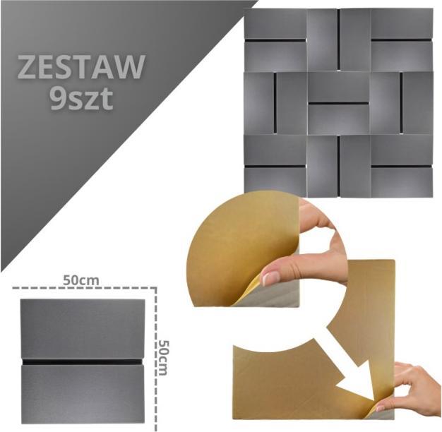 No Name DNA AM6 GY Akustikplatte Set mit 9 Stk. grau (9 pcs.)