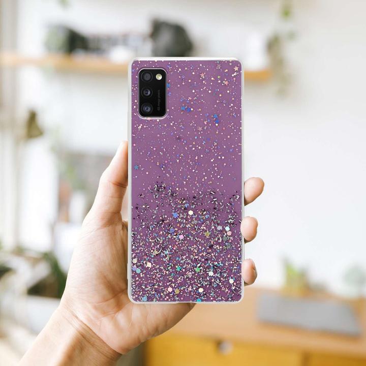 Actual product image Cadorabo TPU cover sparkling glitter (Samsung Galaxy A41)