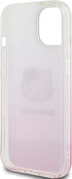 Produktbild Hello Kitty HKHCP15SHDGKEP iPhone 15 6.1 różowy/pink hardcase IML Gradient Electrop Kitty Head (Apple iPhone 15, Apple iPhone 14, Apple iPhone 13)