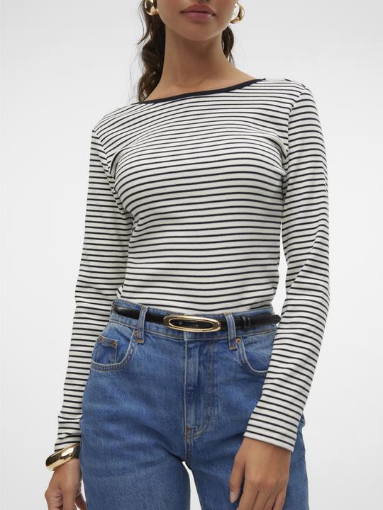Actual product image Vero Moda Vmchloe Stripe Ls 2way Short Top Go Noos (L)