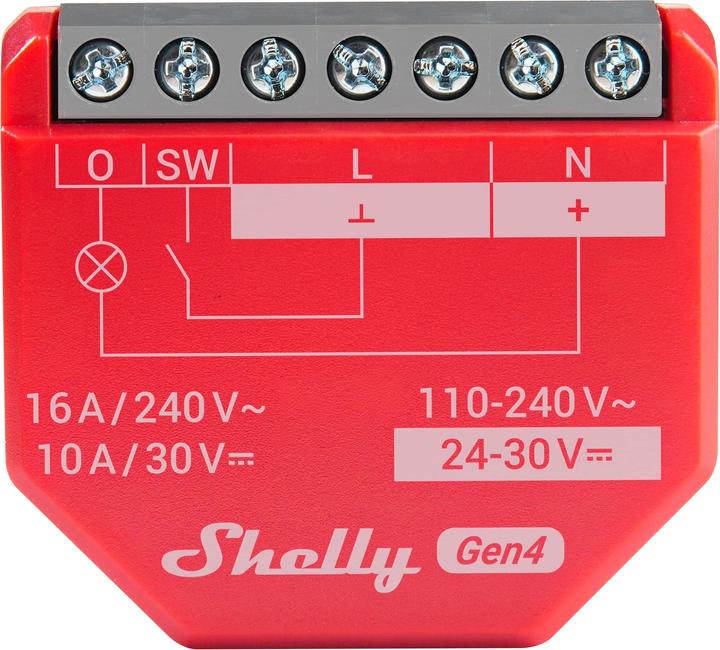 Immagine prodotto Shelly 1PM Gen4 (Attuatore dell'interruttore)