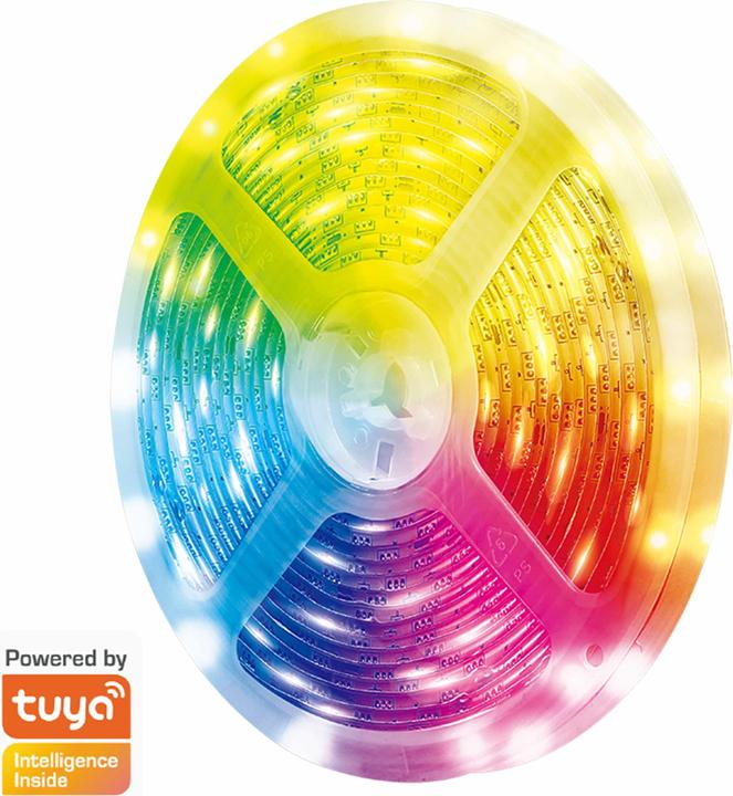 Actual product image LogiLink Wi-Fi Smart RGB+W LED tape, self-adhesive, Tuya compatible, 5 m (Daylight, 500 cm, Indoor)