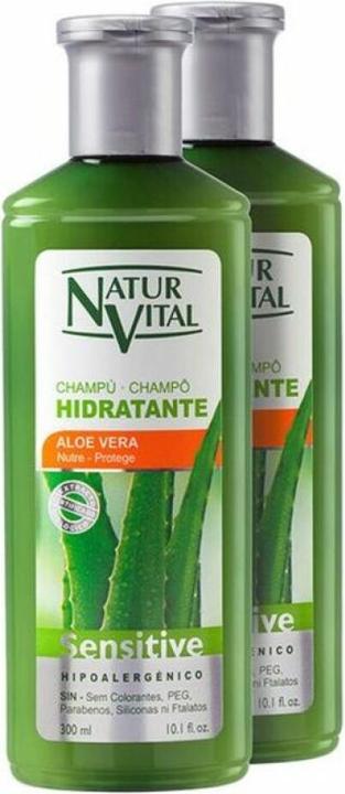 NaturVital Champú Sensitive Hidratante Lote 2 pz (600 ml, Liquid shampoo)