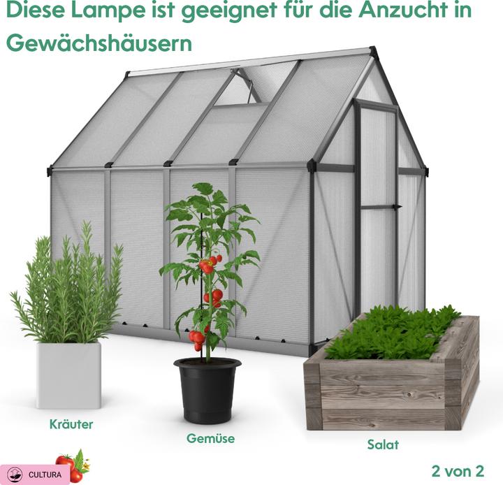 Actual product image Parus by Venso plant fitting GrowLight Quattro 30W, stimulation of photosynthesis and chlorophyll fo (LED, 245 V)
