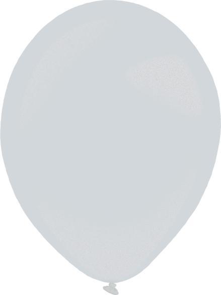 Everts 100 Latex Balloons Decorator Metallic Silver 12 cm / (1 x)