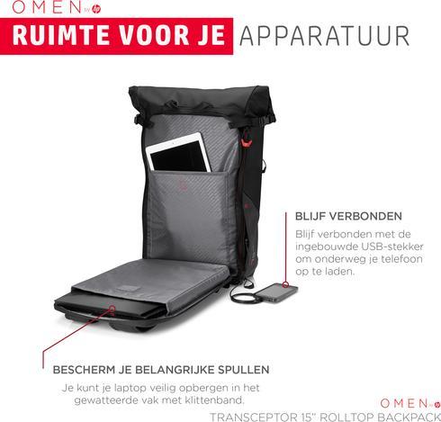 Actual product image HP Omen Transceptor Rolltop