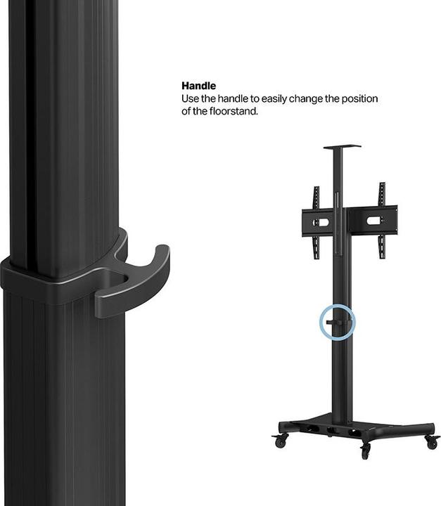Produktbild Multibrackets Standfuss elektr. 32-75", max 60 kg, schwarz (75", 60 kg)