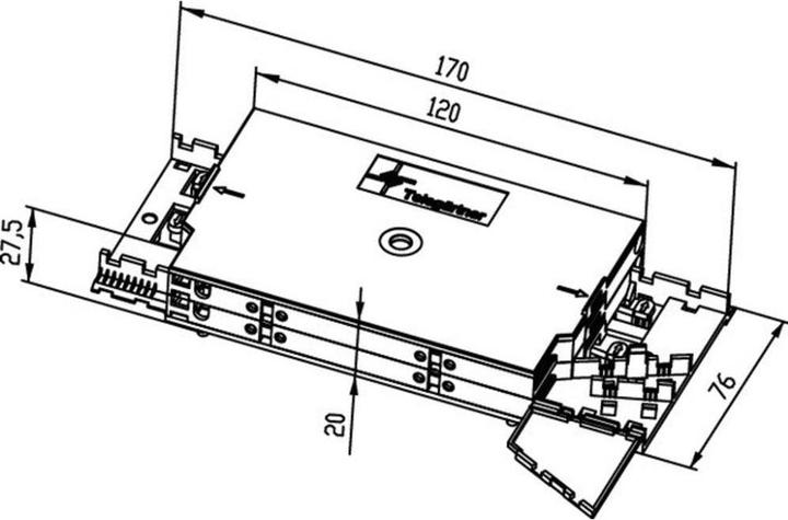 Produktbild Telegärtner LWL-Verbindungs-Spleissbox Spleisskassettendeckel für LWL-Verbindungsspleissbox (S/UTP, 0.03 m)