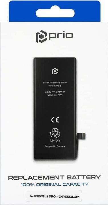 Actual product image prio Battery for Apple iPhone 11 Pro (Universal APN) (Rechargeable battery, iPhone 11 Pro)