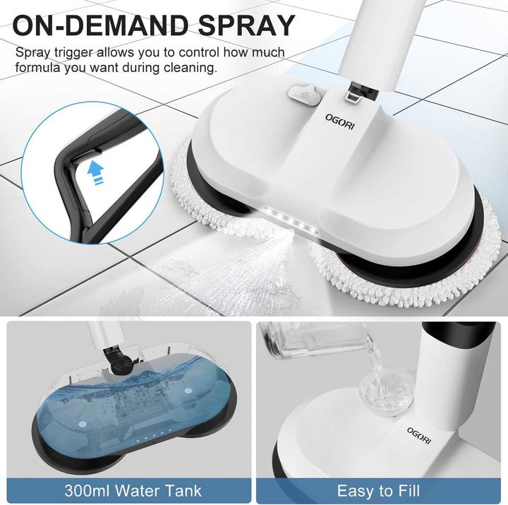 Produktbild Ogori Elektrischer Mopp mit 4 Pads