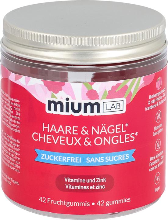 Mium Lab Vitamingummis Haare & Nägel (42 Stück, Gummies, 140 g)