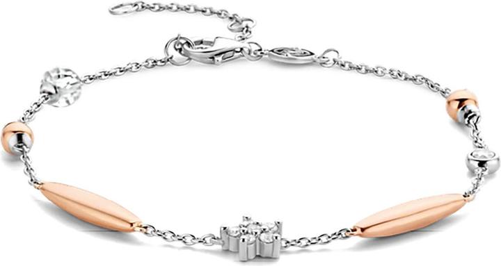 Ti Sento Milano Armband mit Zirkonia rosévergoldet 2929ZR (20 cm, 925 Sterling Silber)